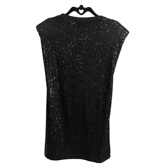Beach Riot Mirabel Sequin Mini Dress in Black Midnight Sparkle Womens Size Small - Picture 6 of 6